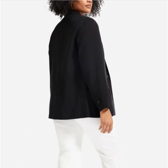 Everlane Womens The Easy Blazer Size 0 Black One Button NWT $128 - Picture 3 of 10
